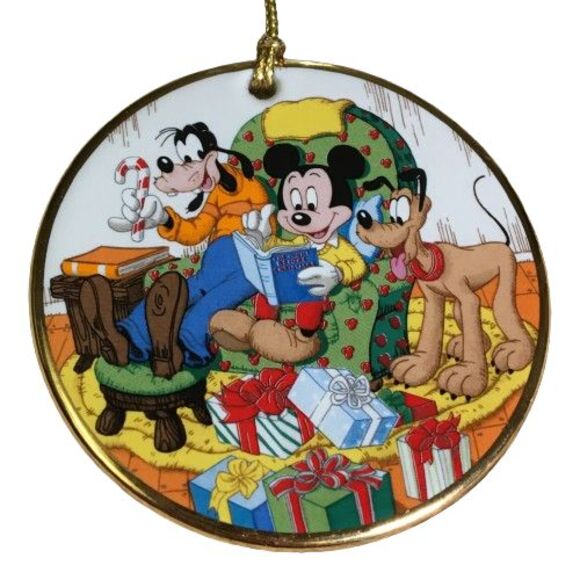 Disney Grolier Tis the Season “The Night Before Christmas” Ornament Mickey Goofy - Picture 1 of 3